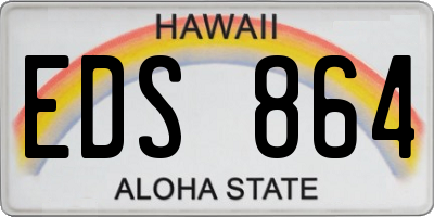 HI license plate EDS864