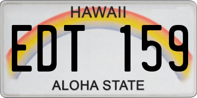 HI license plate EDT159