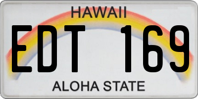 HI license plate EDT169