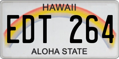 HI license plate EDT264