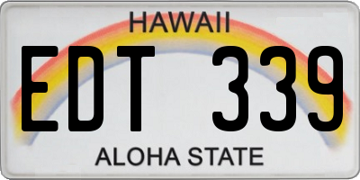 HI license plate EDT339