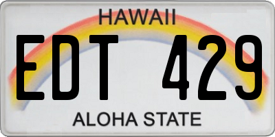HI license plate EDT429