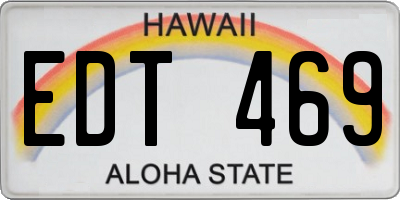 HI license plate EDT469