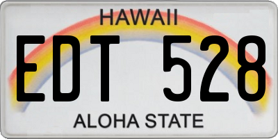 HI license plate EDT528
