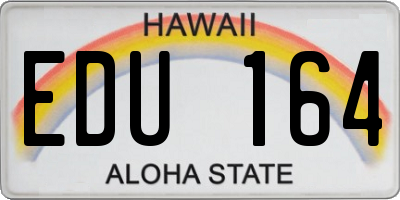 HI license plate EDU164