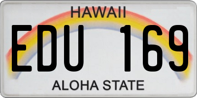 HI license plate EDU169