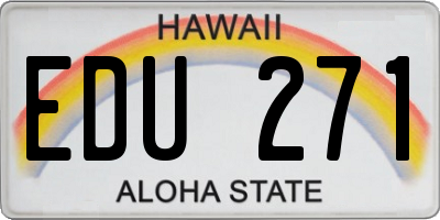 HI license plate EDU271