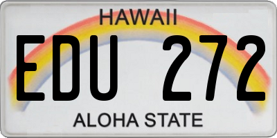 HI license plate EDU272