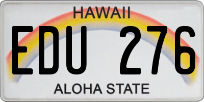 HI license plate EDU276