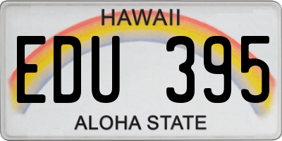 HI license plate EDU395