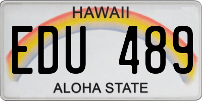 HI license plate EDU489