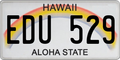 HI license plate EDU529