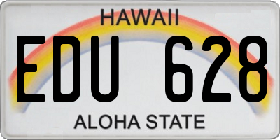 HI license plate EDU628