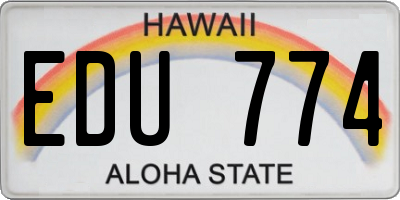 HI license plate EDU774