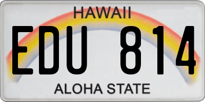 HI license plate EDU814