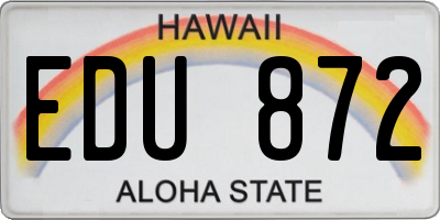 HI license plate EDU872