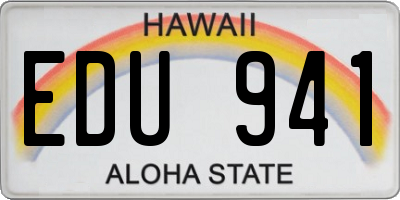 HI license plate EDU941