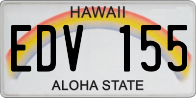 HI license plate EDV155