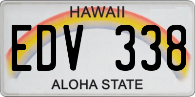 HI license plate EDV338