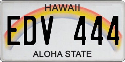 HI license plate EDV444