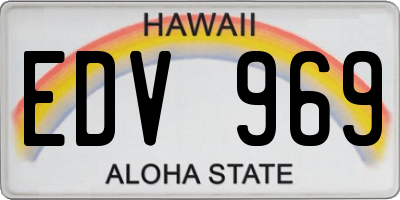 HI license plate EDV969
