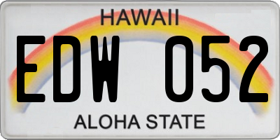 HI license plate EDW052