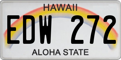 HI license plate EDW272