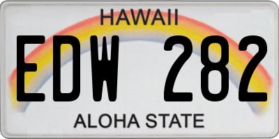 HI license plate EDW282