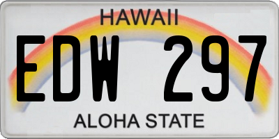 HI license plate EDW297