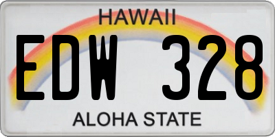 HI license plate EDW328