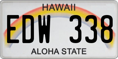 HI license plate EDW338
