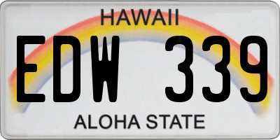 HI license plate EDW339