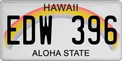 HI license plate EDW396