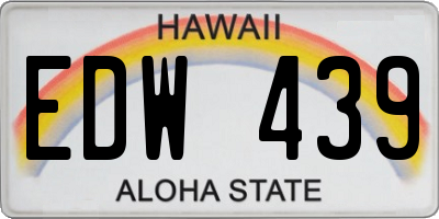 HI license plate EDW439