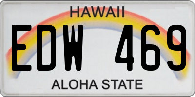 HI license plate EDW469