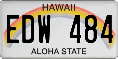 HI license plate EDW484