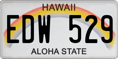 HI license plate EDW529