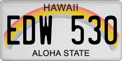 HI license plate EDW530