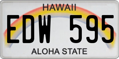 HI license plate EDW595