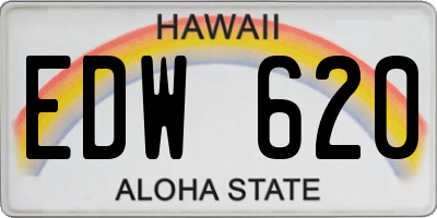 HI license plate EDW620