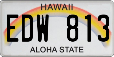 HI license plate EDW813