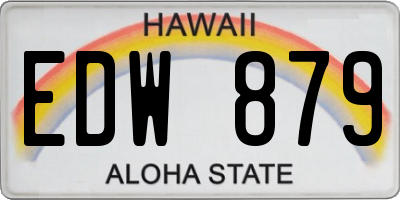 HI license plate EDW879