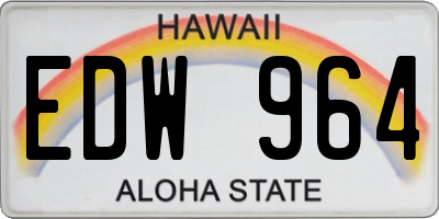 HI license plate EDW964