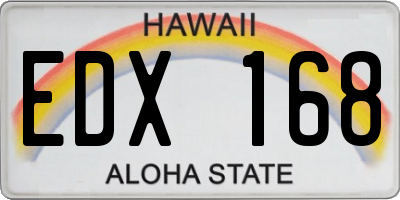 HI license plate EDX168