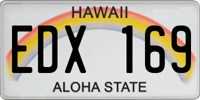 HI license plate EDX169