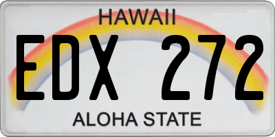 HI license plate EDX272