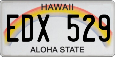 HI license plate EDX529