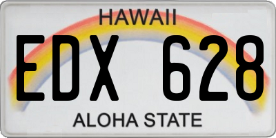 HI license plate EDX628