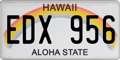 HI license plate EDX956