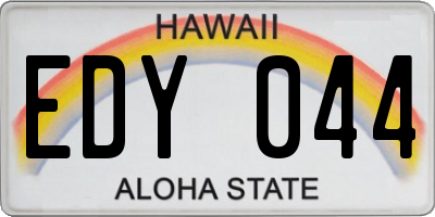 HI license plate EDY044